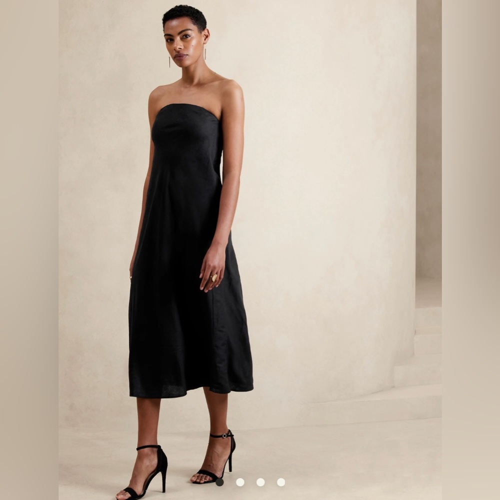 Banana Republic LINEN-BLEND TUBE MAXI DRESS Size 8